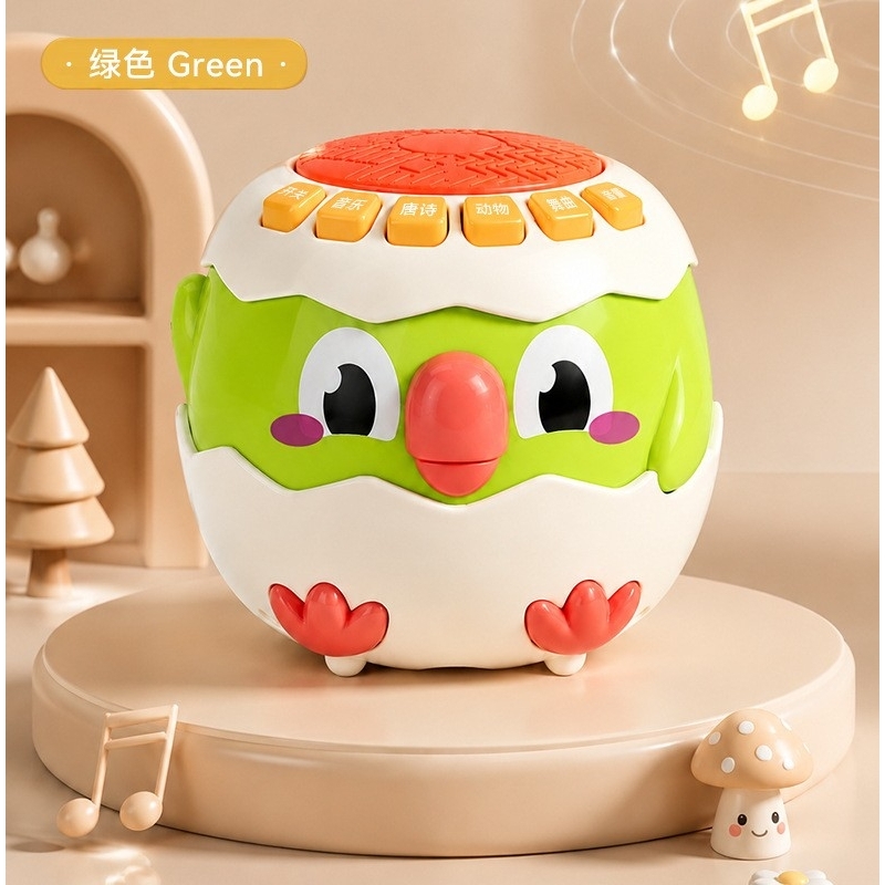 Educational early learning hand drum multifunctional cute six-sided cube toy