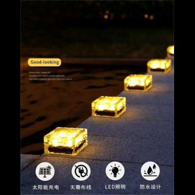 Solar ice brick light