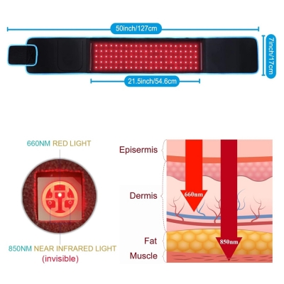 Flexible waist belt therapy lamp