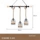 LED American industrial style jute pendant lamp