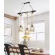 LED American industrial style jute pendant lamp