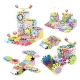 Versatile electric building block gear rotating toy assembly
