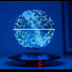 Magnetically levitating flying saucer star light