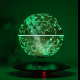 Magnetically levitating flying saucer star light