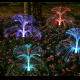 Solar fiber optic jellyfish lamp