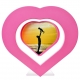 Maglev heart-shaped frame