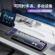 TK100 Wireless Bluetooth Dual-Mode Keyboard PBT Spherical Keycaps Display Knob Office Gaming Keyboard