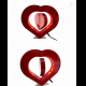 Maglev heart-shaped frame
